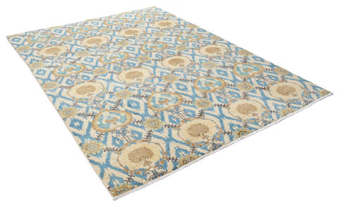 Chobi Beige Hand Knotted 710 X 100 Area Rug 700-135912 Image 1