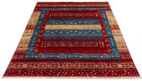 Chobi Multicolor Hand Knotted 59 X 80 Area Rug 700-135916 Image 1