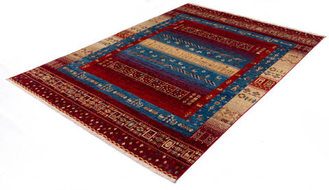 Chobi Multicolor Hand Knotted 59 X 80 Area Rug 700-135916 Image 2