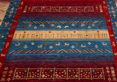 Chobi Multicolor Hand Knotted 59 X 80 Area Rug 700-135916 Image 3