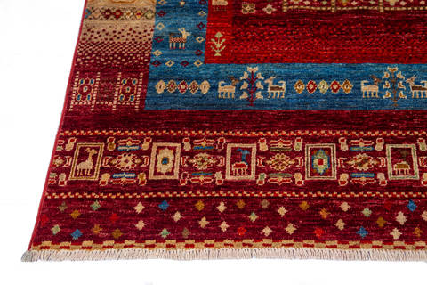 Chobi Multicolor Hand Knotted 59 X 80 Area Rug 700-135916 Image 4
