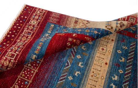 Chobi Multicolor Hand Knotted 59 X 80 Area Rug 700-135916 Image 6