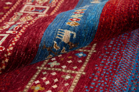 Chobi Multicolor Hand Knotted 59 X 80 Area Rug 700-135916 Image 7