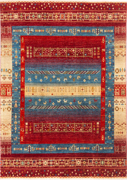 Chobi Multicolor Hand Knotted 59 X 80 Area Rug 700-135916 Image 0