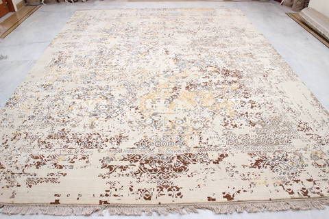 Jaipur Beige Hand Knotted 92 X 122 Area Rug 905-135923 Image 2