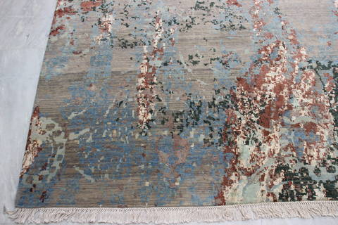 Jaipur Blue Hand Knotted 90 X 122 Area Rug 905-135926 Image 1