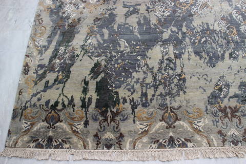 Jaipur Grey Hand Knotted 91 X 121 Area Rug 905-135927 Image 1