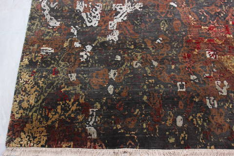 Jaipur Black Hand Knotted 91 X 121 Area Rug 905-135932 Image 1