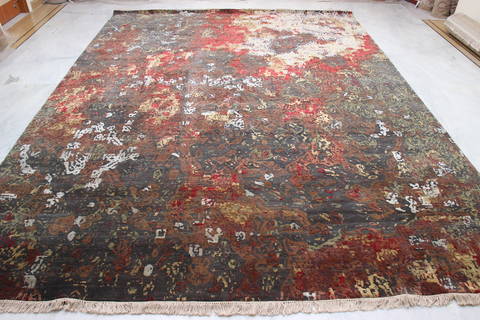 Jaipur Black Hand Knotted 91 X 121 Area Rug 905-135932 Image 2