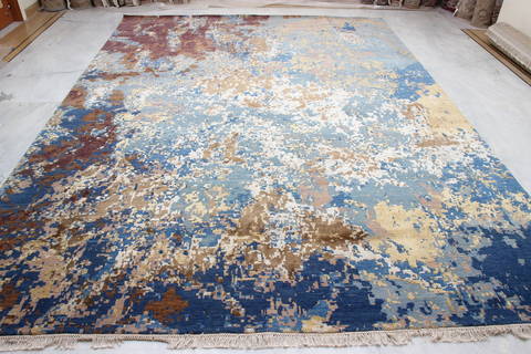 Jaipur Blue Hand Knotted 90 X 122 Area Rug 905-135940 Image 2