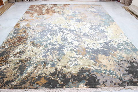 Jaipur Grey Hand Knotted 90 X 122 Area Rug 905-135941 Image 2