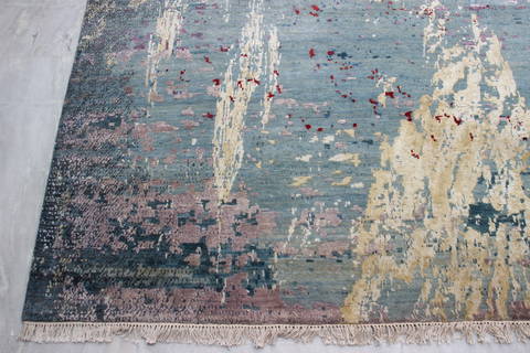 Jaipur Blue Hand Knotted 90 X 120 Area Rug 905-135945 Image 1