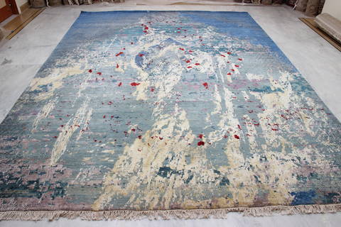 Jaipur Blue Hand Knotted 90 X 120 Area Rug 905-135945 Image 2
