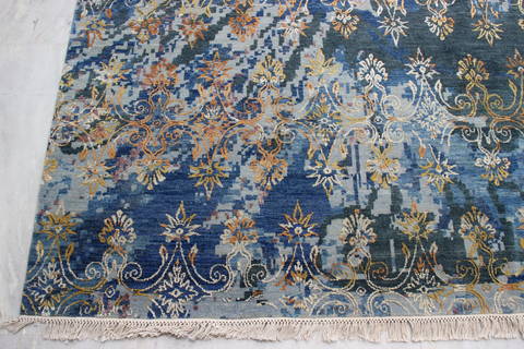 Jaipur Blue Hand Knotted 90 X 121 Area Rug 905-135946 Image 1