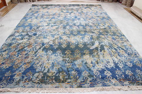 Jaipur Blue Hand Knotted 90 X 121 Area Rug 905-135946 Image 2