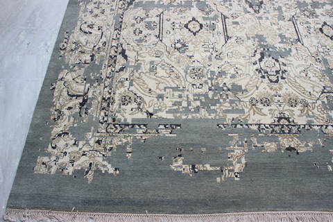 Jaipur Blue Hand Knotted 90 X 120 Area Rug 905-135947 Image 1