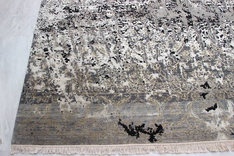 Jaipur Grey Hand Knotted 90 X 123 Area Rug 905-135949 Image 1