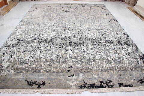 Jaipur Grey Hand Knotted 90 X 123 Area Rug 905-135949 Image 2