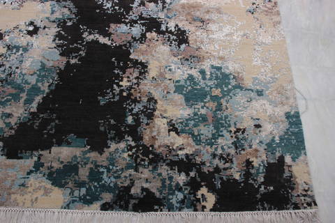 Jaipur Black Hand Knotted 81 X 103 Area Rug 905-135960 Image 2