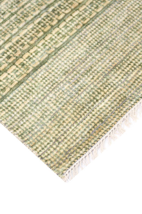 Modern Green Hand Knotted 80 X 102 Area Rug 904-135966 Image 4