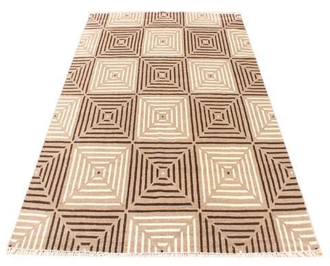 Modern Beige Hand Knotted 711 X 911 Area Rug 904-135967 Image 1
