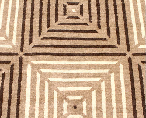 Modern Beige Hand Knotted 711 X 911 Area Rug 904-135967 Image 7
