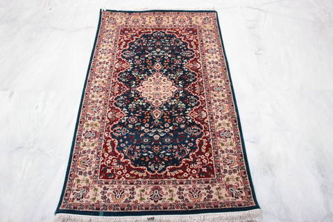 Mahi Blue Hand Knotted 31 X 50 Area Rug 905-135974 Image 1