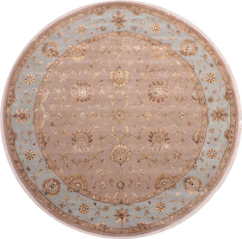 Jaipur Grey Round Hand Knotted 90 X 90 Area Rug 905-135988 Image 0