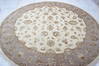 Jaipur White Round Hand Knotted 91 X 91  Area Rug 905-135990 Thumb 1