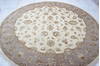 Jaipur White Round Hand Knotted 91 X 91 Area Rug 905-135990 Thumb 1