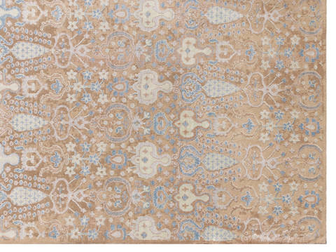 Modern Beige Hand Made 80 X 100 Area Rug 902-135994 Image 1