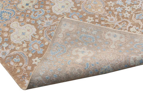Modern Beige Hand Made 80 X 100 Area Rug 902-135994 Image 3
