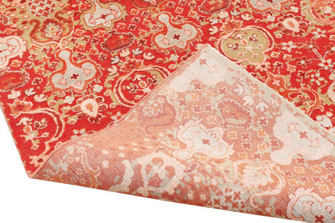 Modern Red Hand Made 80 X 100 Area Rug 902-135995 Image 3