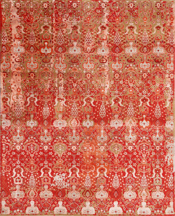 Modern Red Hand Made 80 X 100 Area Rug 902-135995 Image 0