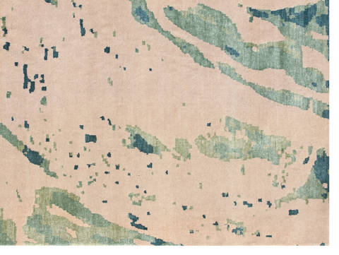 Modern Green Hand Made 80 X 100 Area Rug 902-135998 Image 1