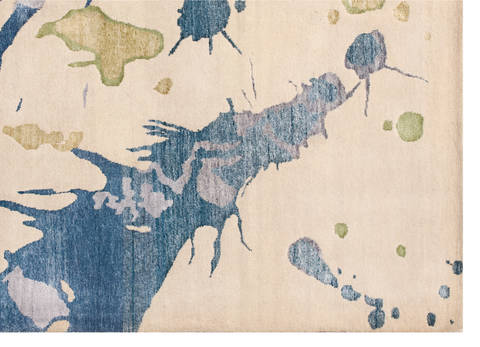 Modern Beige Hand Made 80 X 100 Area Rug 902-136000 Image 1