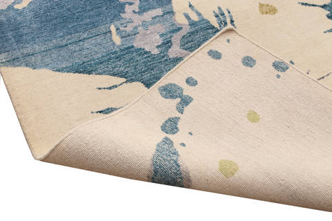Modern Beige Hand Made 80 X 100 Area Rug 902-136000 Image 3