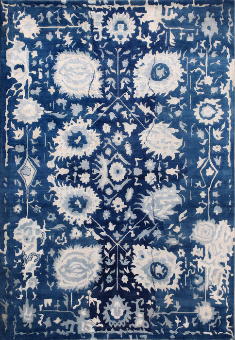 Modern Blue Hand Made 80 X 100 Area Rug 902-136001 Image 0