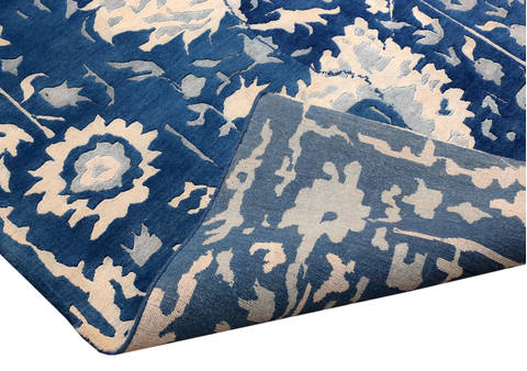 Modern Blue Hand Made 66 X 99 Area Rug 902-136002 Image 3
