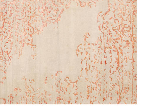 Modern Beige Hand Made 98 X 130 Area Rug 902-136015 Image 1