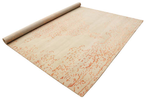 Modern Beige Hand Made 98 X 130 Area Rug 902-136015 Image 2