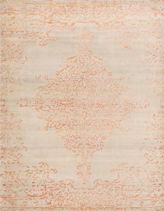 Modern Beige Hand Made 98 X 130 Area Rug 902-136015 Image 0