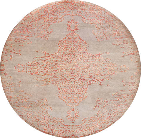 Modern Beige Round Hand Made 80 X 83 Area Rug 902-136017 Image 0