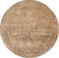 Modern Beige Round Hand Made 8'0" X 8'0"  Area Rug 902-136025