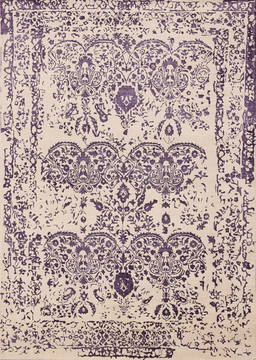 Modern Purple Hand Made 8'6" X 11'6"  Area Rug 902-136026