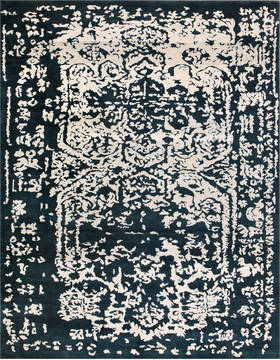Overdyed Blue Hand Made 6'6" X 9'9"  Area Rug 902-136029