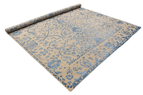 Modern Blue Hand Made 90 X 120 Area Rug 902-136039 Image 2