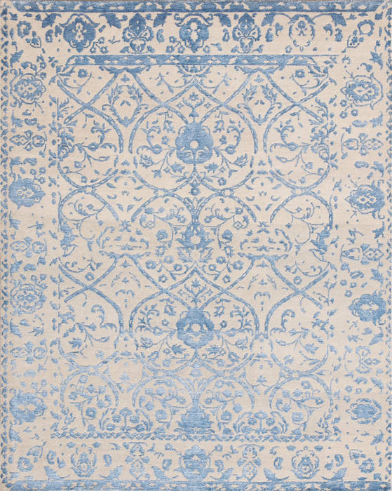Modern Blue Hand Made 90 X 120 Area Rug 902-136039 Image 0