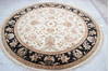 Jaipur White Round Hand Knotted 81 X 81  Area Rug 905-136042 Thumb 1