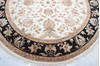 Jaipur White Round Hand Knotted 81 X 81  Area Rug 905-136042 Thumb 3